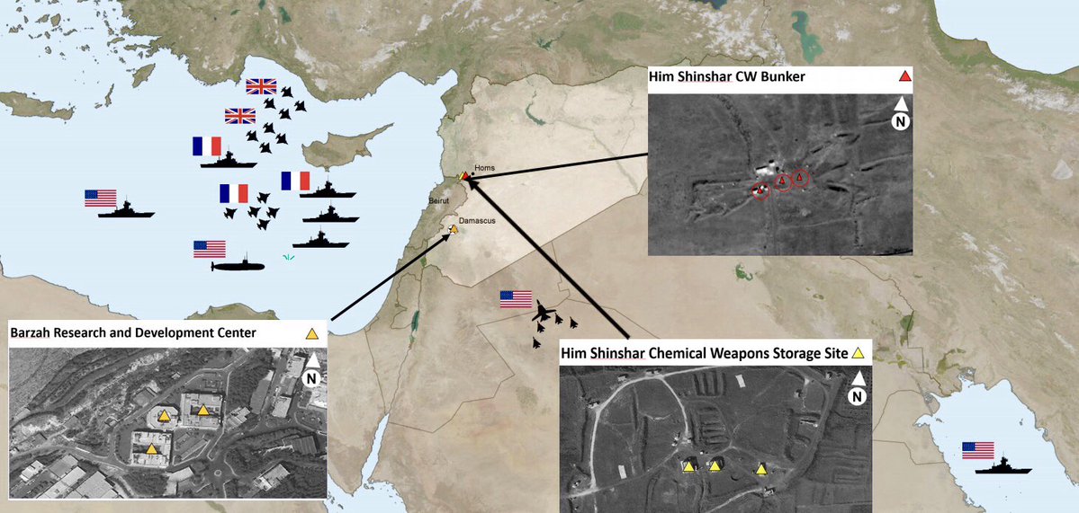 Επίθεση με 103 πανάκριβους cruise κατά της Συρίας για… εγκαταλελειμμένα κτίρια – Οι φωτογραφίες του Πενταγώνου
