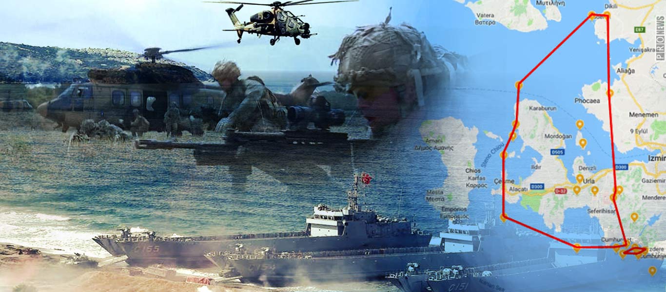 Υπερσυγκέντρωση τουρκικών ναυτικών και στρατιωτικών δυνάμεων απέναντι από τη Χίο