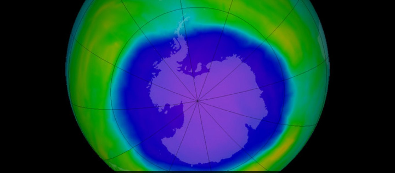 Ιστορική ελάττωση της τρύπας του όζοντος επάνω από την Ανταρκτική