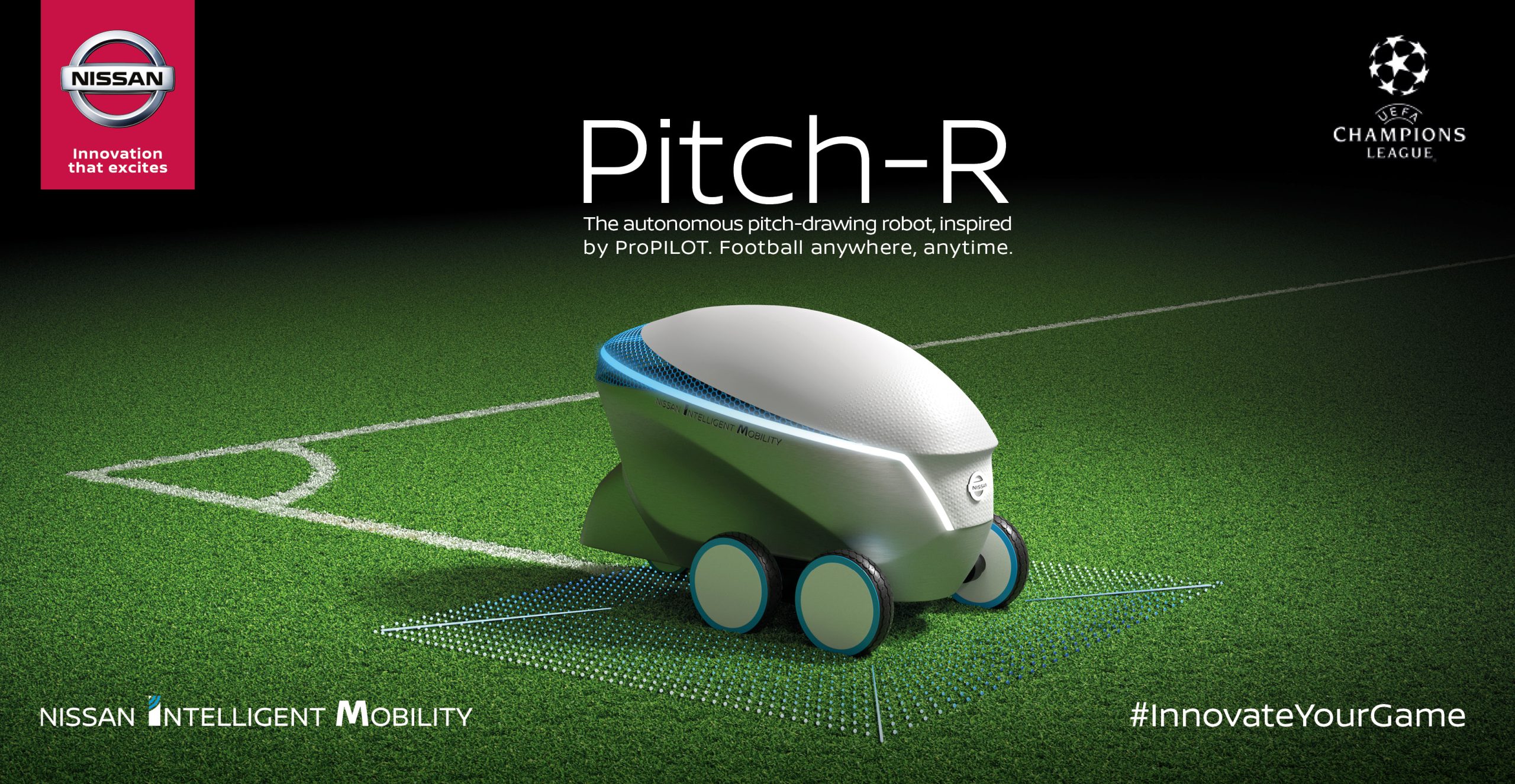 Το ρομπότ Pitch-R της Nissan αναλαμβάνει τη σήμανση των γραμμών σε γήπεδα ποδοσφαίρου
