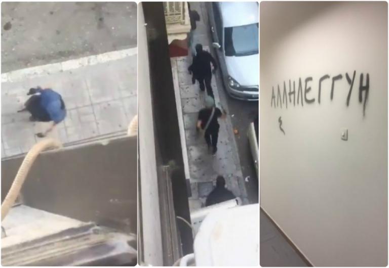 Επιδρομή κουκουλοφόρων στο γραφείο του Μ. Βαρβιτσίωτη – Ο αστυνομικός πυροβόλησε στον αέρα (φωτό, βίντεο)