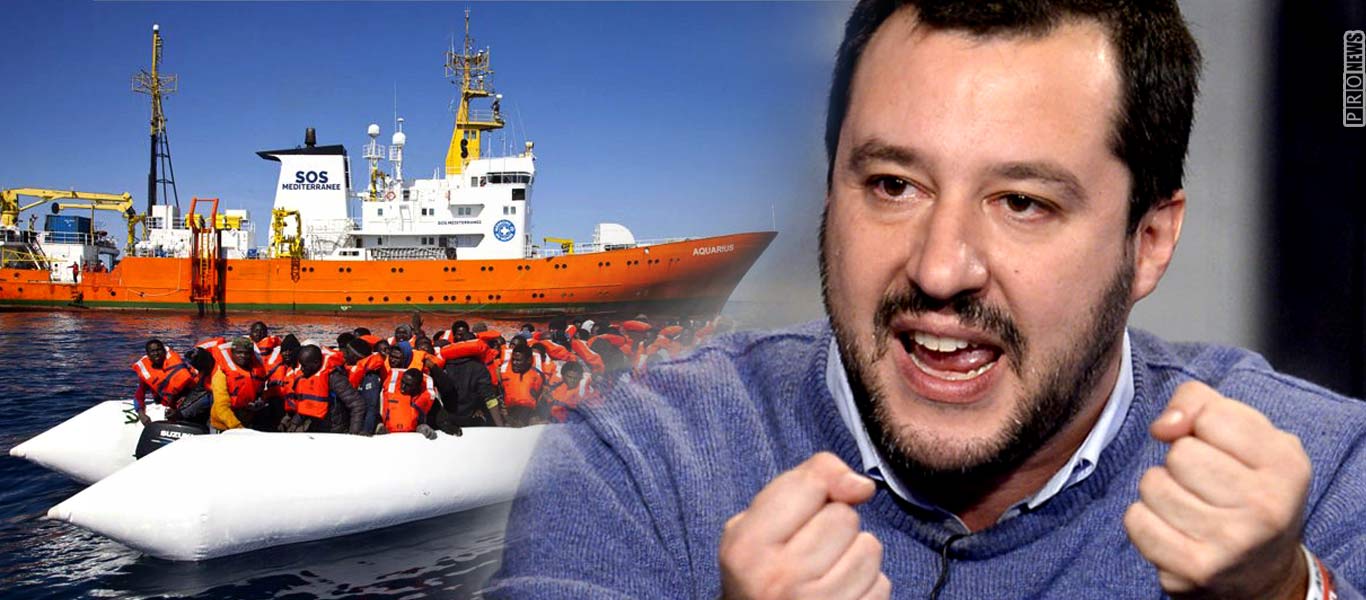 Στην Ισπανία έστειλαν οι Ιταλοί το πλοίο με τους μετανάστες – Μ.Σαλβίνι: «Γερμανικές ΜΚΟ τους φορτώνουν στη Λιβύη»