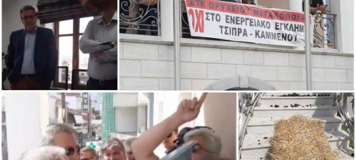 Χαμός στην Μελόπολη- Υπάλληλοι της ΔΕΗ προπηλάκισαν τον Σ. Φάμελλο (βιντεο)