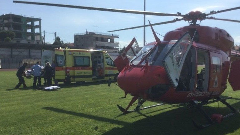 Αεροδιακομιδή ασθενούς με ελικόπτερο της πυροσβεστικής από το Κιλκίς