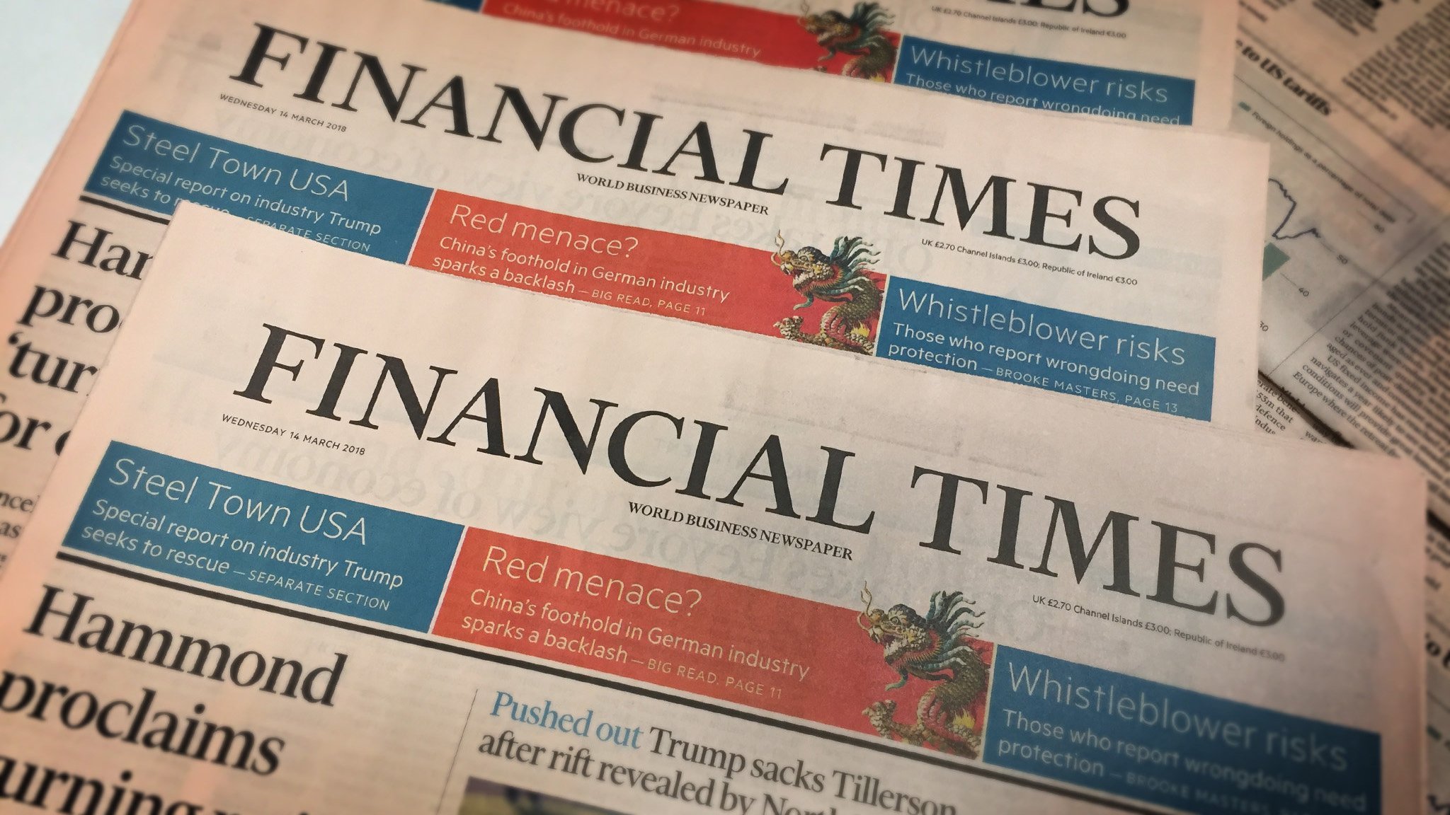 Ο CEO των Financial Times θα επιστρέψει 3,3 εκατομμύρια δολάρια από το μισθό του