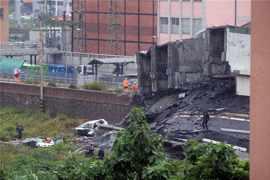 Στους 39 ανέβηκαν οι νεκροί από την κατάρρευση της γέφυρας στη Γένοβα