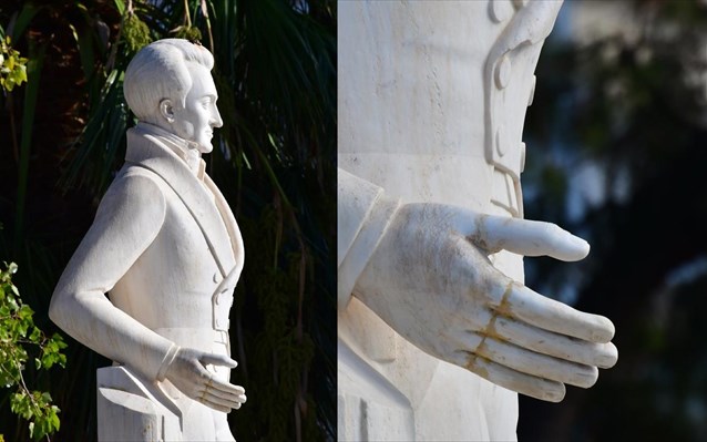Βανδάλισαν το άγαλμα του Καποδίστρια στο Ναύπλιο – Έσπασαν τα δάχτυλα (βίντεο)