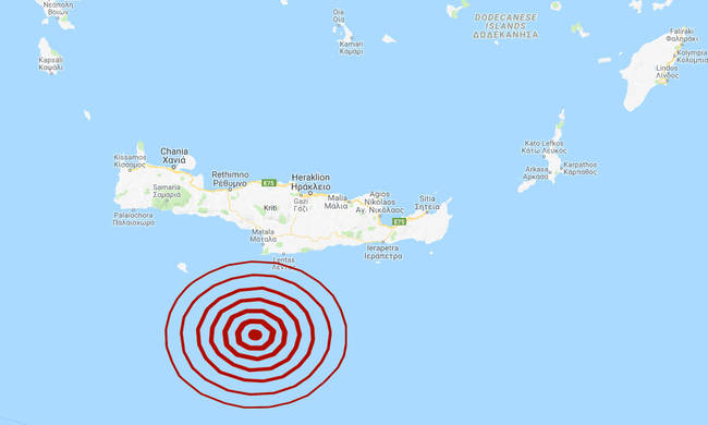 Σεισμός τωρα νότια της Κρήτης – Αισθητός σε αρκετές περιοχές (φωτο)