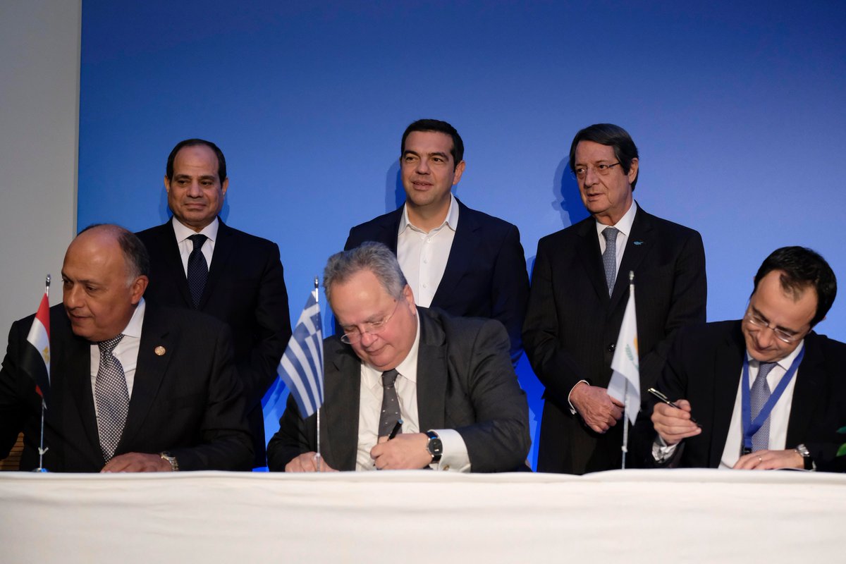 Οι συμφωνίες και τα μνημόνια συνεργασίας που «έκλεισαν» στην Τριμερή Σύνοδο Κορυφής Ελλάδας-Κύπρου-Αιγύπτου (βίντεο)