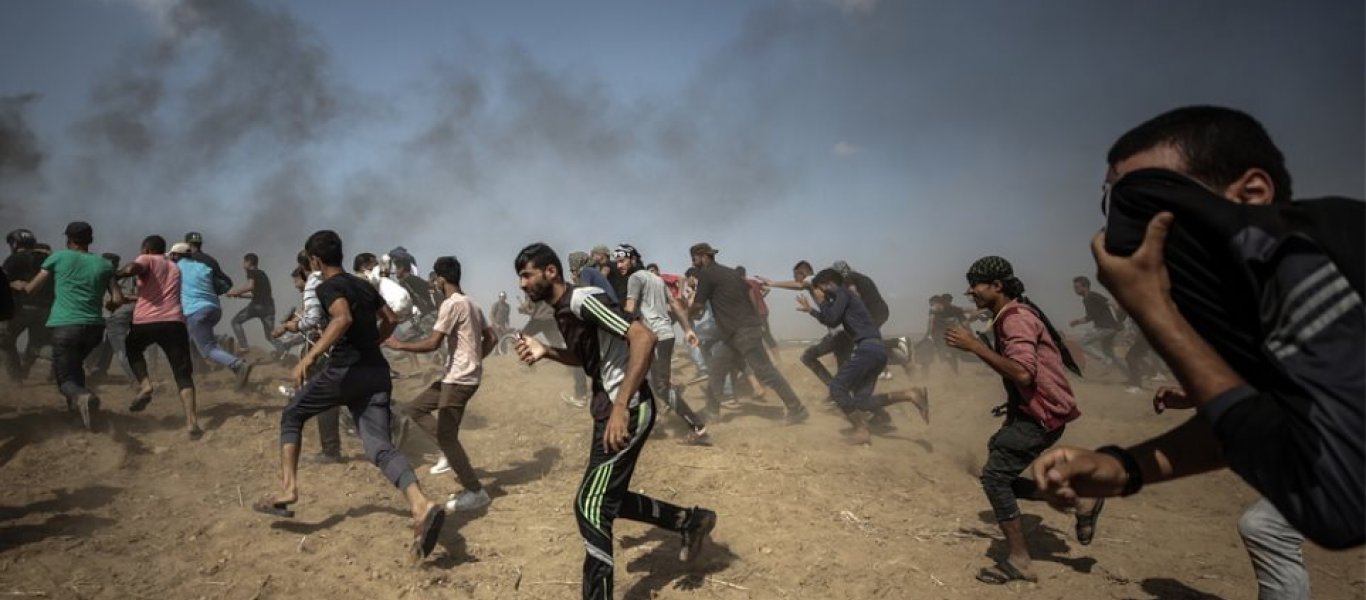Τουλάχιστον 18 Παλαιστίνιοι τραυματίστηκαν από τις σφαίρες ισραηλινών στρατιωτών σε διαδήλωση στη Λωρίδα της Γάζας