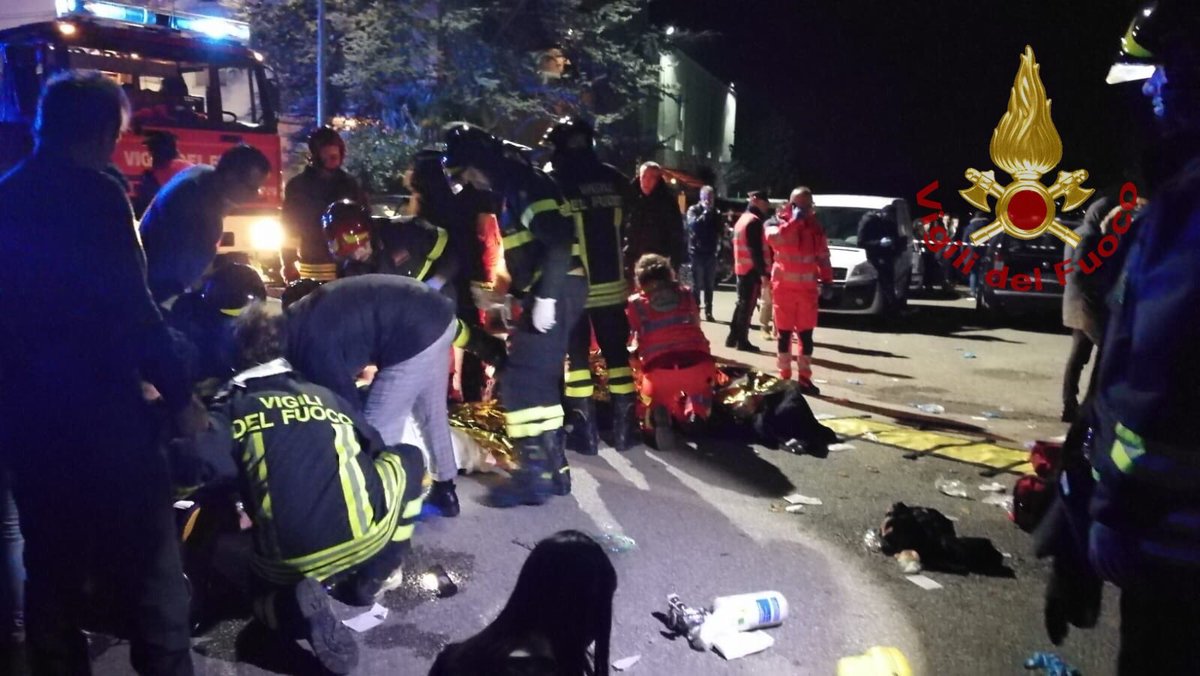 Τραγωδία στην Ιταλία: Ποδοπατήθηκε κόσμος σε κλάμπ – Εξι νεκροί πάνω από 120 τραυματίες (φωτό, βίντεο)