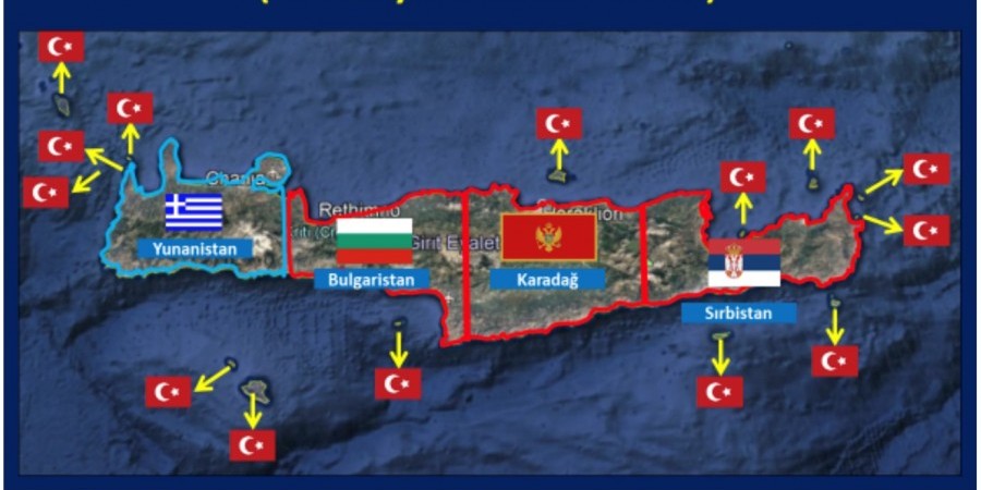 Το «τερμάτισε» η Αγκυρα: Δημοσίευσε χάρτες όπου η Κρήτη «βάσει συνθηκών» είναι κατά 75% τουρκική! (φώτο)