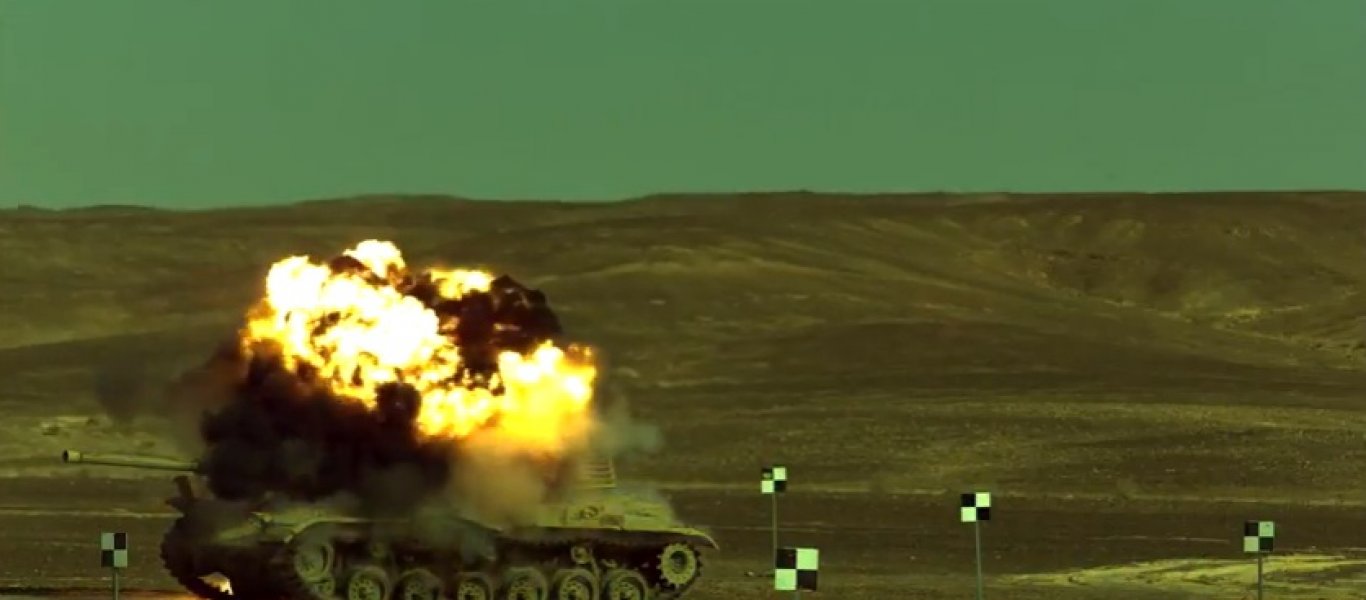 Βίντεο: Βολή του αντιαρματικού πυραύλου Spike κατά άρματος μάχης