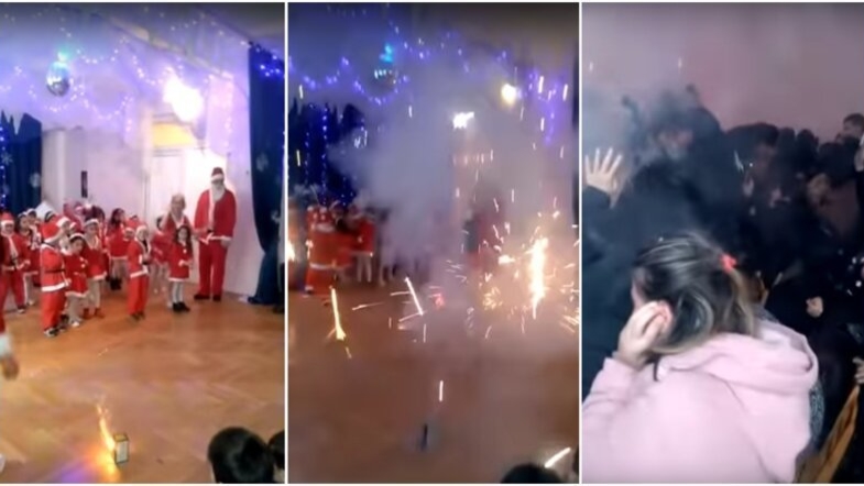 Πρωτοχρονιάτικο πάρτι νηπιαγωγείου μετατράπηκε σε εφιάλτη λόγω έκρηξης βεγγαλικών (βίντεο)