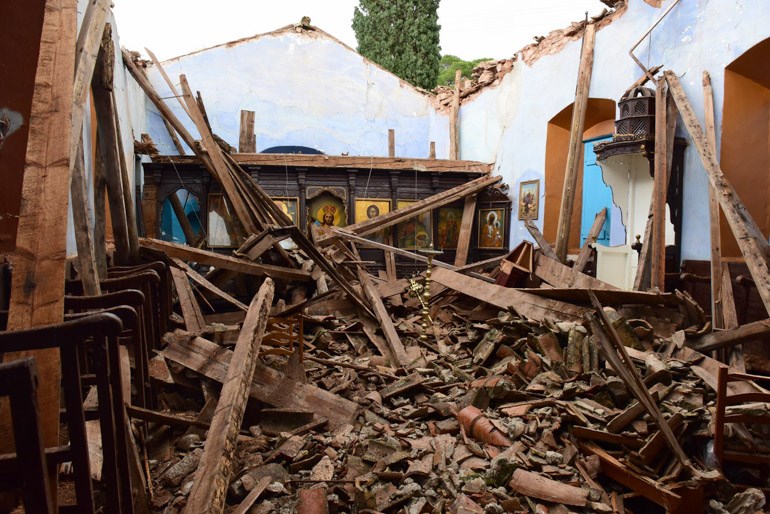 Ύδρα: Κατέρρευσε εκκλησία του 1789 λόγω κακοκαιρίας (φωτο)