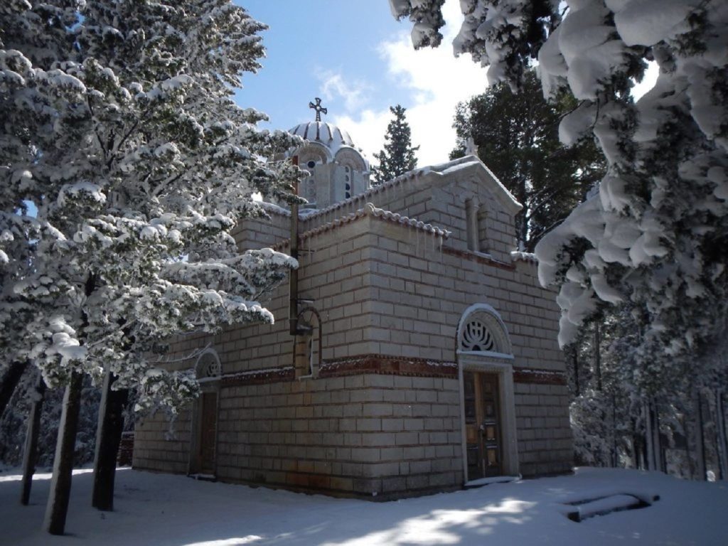 Υπέροχο ολόλευκο τοπίο στο Τατόι (βίντεο)