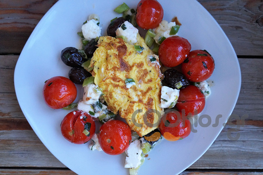 Η συνταγή της ημέρας: Ομελέτα με ψητά τοματίνια