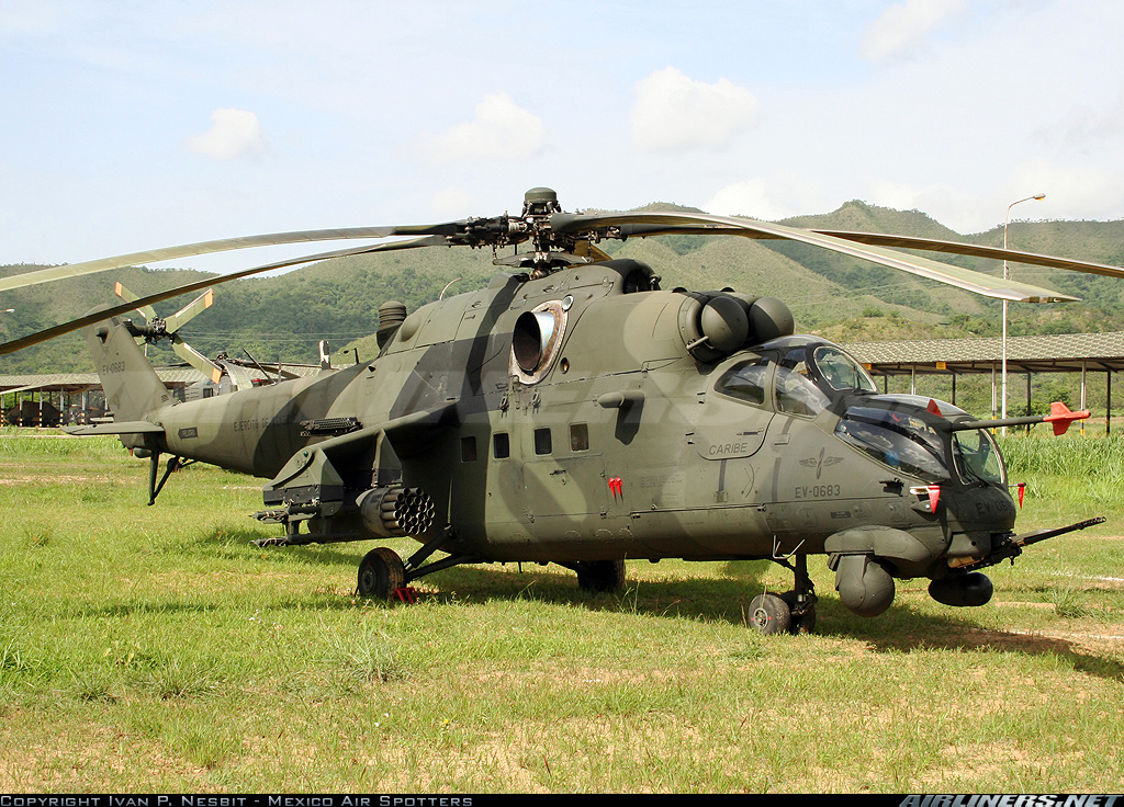 Επίδειξη επιβιωσιμότητας του πληρώματος σε συντριβή ρωσικής κατασκευής επιθετικού ελικοπτέρου Mil Mi-35M στην Βενεζουέλα