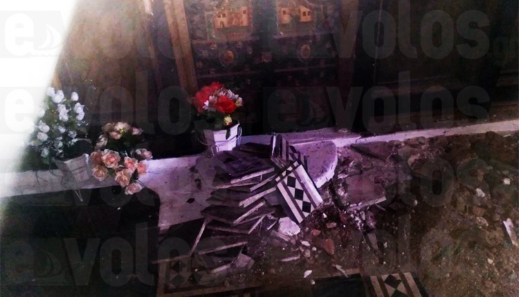 Βόλος: Ιερόσυλοι κατέστρεψαν εκκλησία για να βρουν σεντούκια με λίρες (φωτο)
