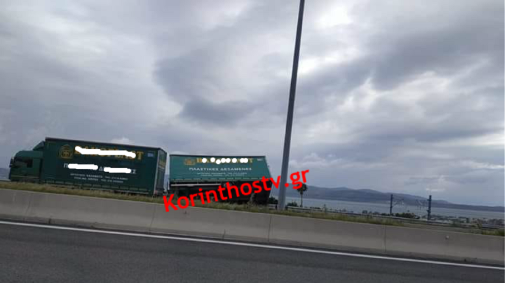 Αθηνών – Κορίνθου: Ντελαπάρισε καρότσα φορτηγού (φωτο)