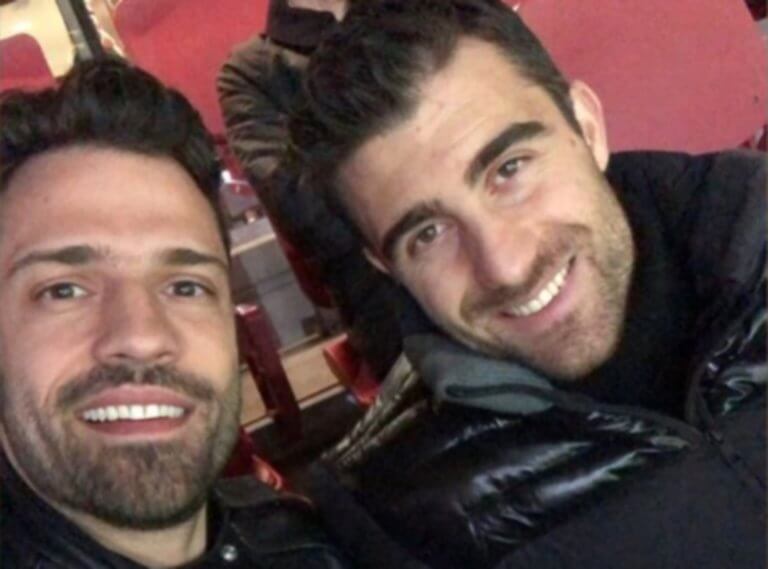 Κωνσταντίνος Αργυρός: Στις κερκίδες του Emirates με τον Παπασταθόπουλο (φωτο)