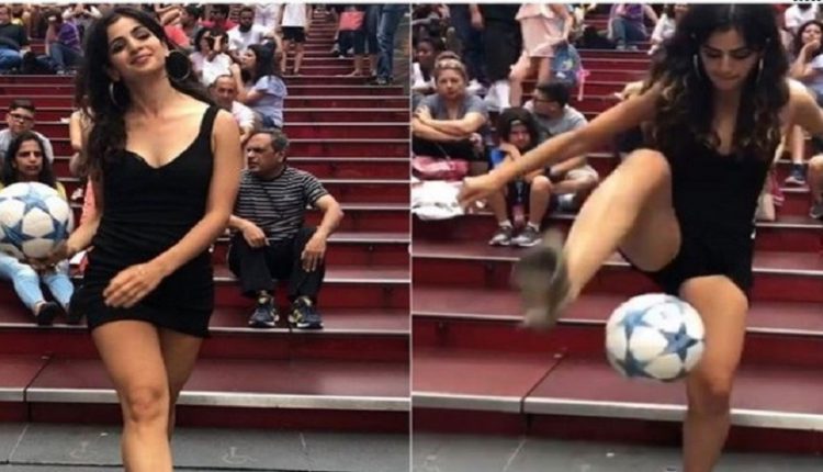 Ο θηλυκός Μέσι φοράει τακούνια και ξέρει να κάνει απίστευτα κόλπα με την μπάλα (βίντεο)