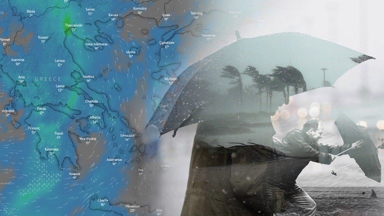 Έκτακτο δελτίο καιρού: Θυελλώδεις άνεμοι, καταιγίδες και χαλάζι – Πως θα εξελιχθούν τα φαινόμενα