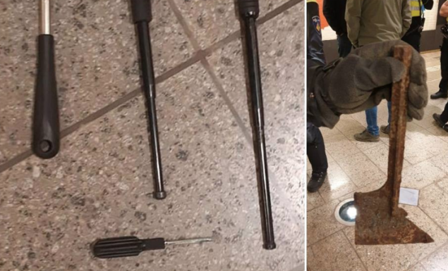 Εικόνες σοκ: Κατσαβίδια, τσεκούρια, μέχρι και… χειροβομβίδα στα επεισόδια στο Άμστερνταμ!