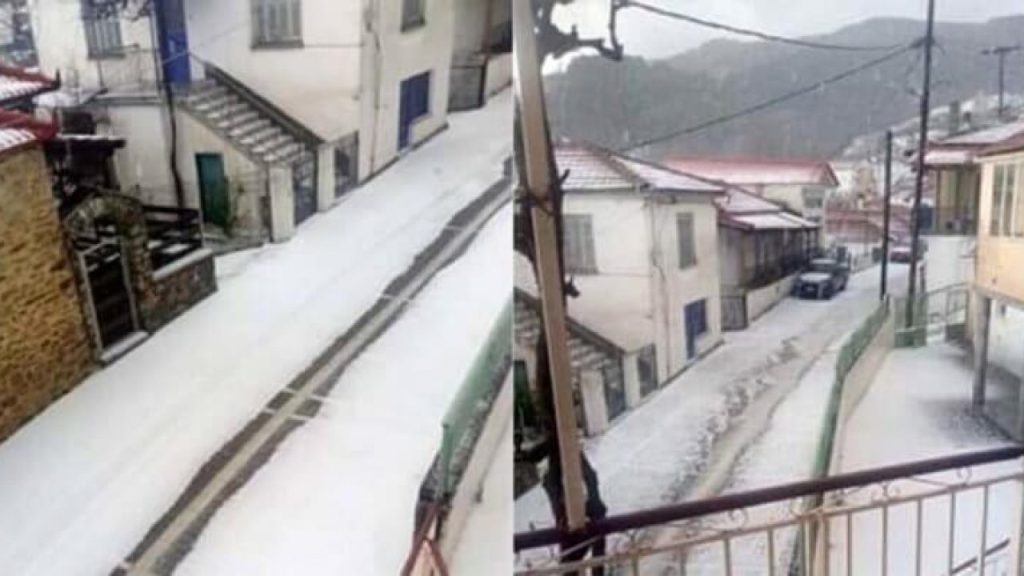 «Τρελάθηκε» ο καιρός – Στη Λάρισα… καλοκαιρία, στον Τύρναβο χαλάζι (φώτο-βίντεο)