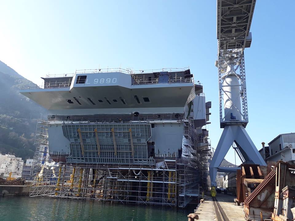 Τον Μάιο η καθέλκυση του αεροπλανοφόρου L-9890 Τεργέστη (Trieste) (φώτο)