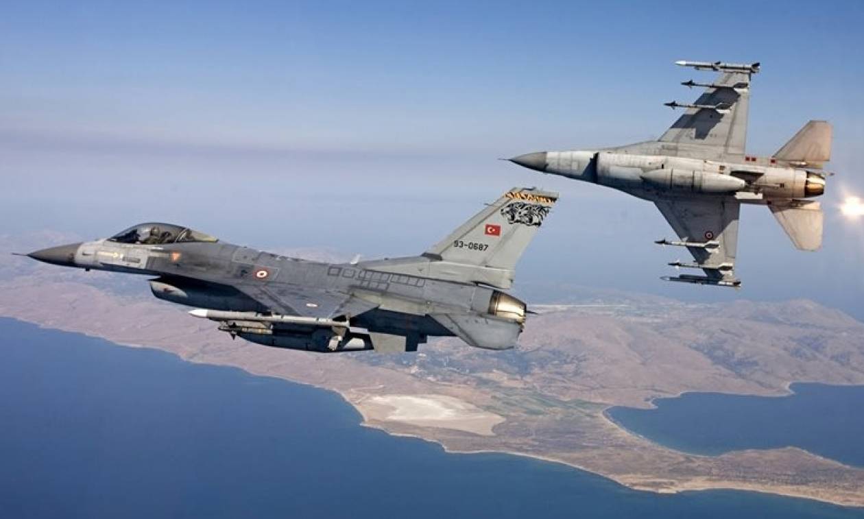 Οχτώ τούρκικα F-16 και ένα CN-235 παραβίασαν ξανά το FIR Αθηνών
