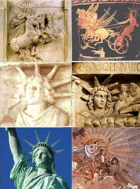 Θεός Απόλλων, Ήλιος, Άγαλμα της Ελευθερίας – Νέα Υόρκη – ΗΠΑ