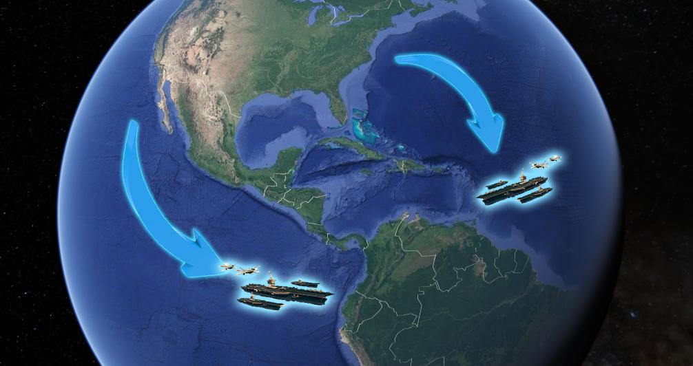 Δύο αεροπλανοφόρα του αμερικανικού Ναυτικού απέπλευσαν από τις δύο ακτές των ΗΠΑ με κατεύθυνση νότια