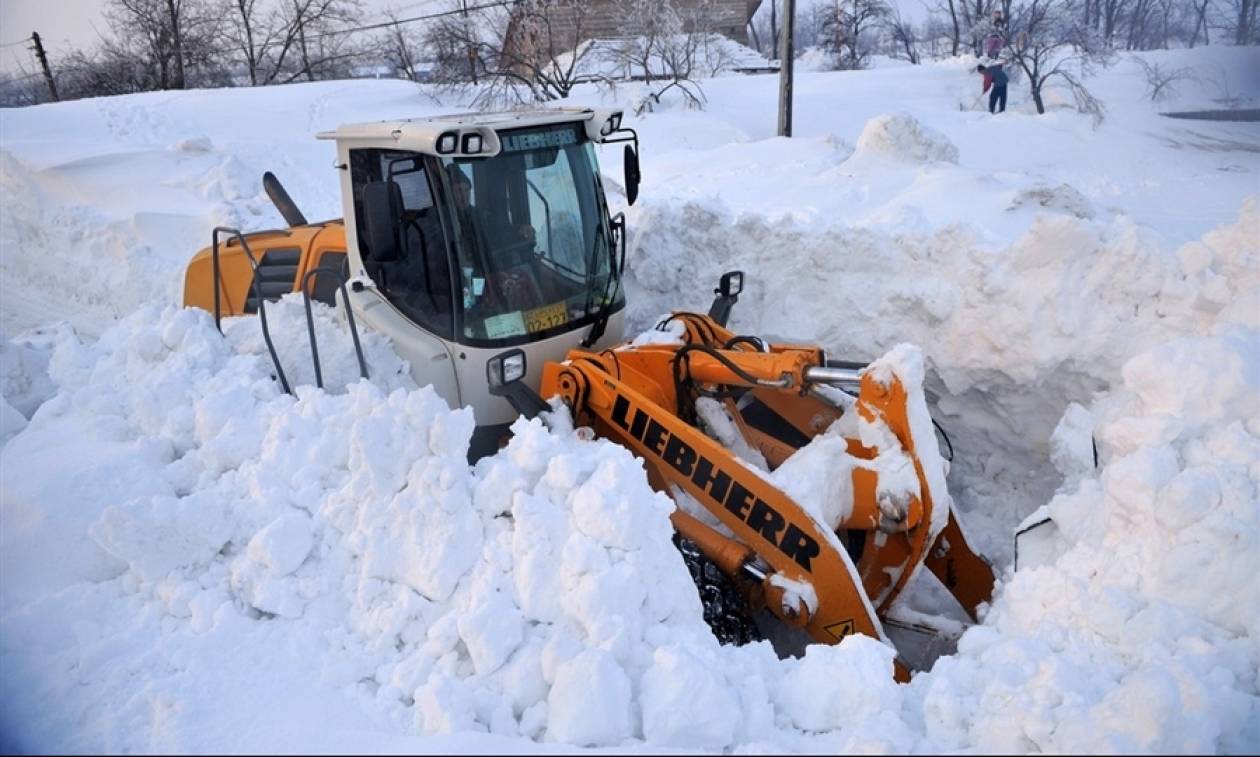Ρουμανία: Παρέλυσε η κυκλοφορία από τη σφοδρή χιονόπτωση – Καταστράφηκαν καλλιέργειες