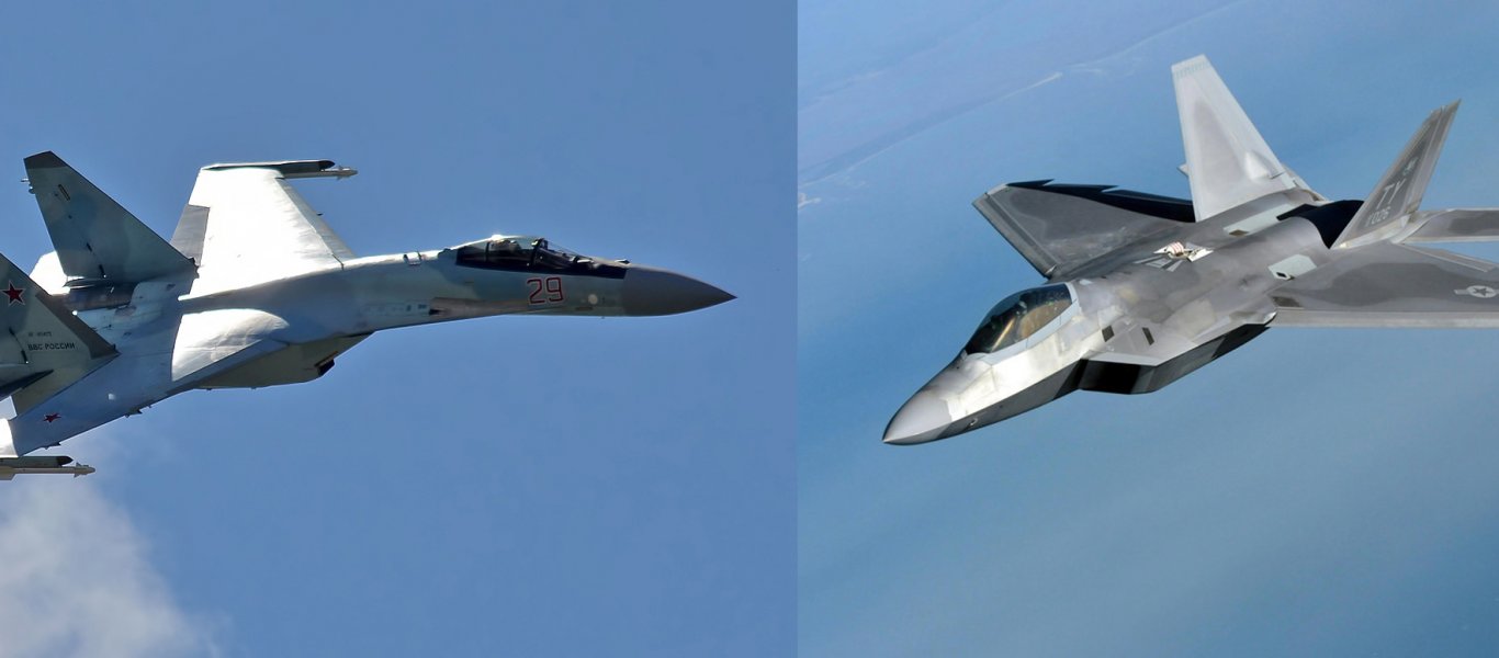 Πεντάγωνο: «Ψυχροπολεμική συνάντηση» στον αέρα F-22 με Su-35 ανοικτά της Αλάσκας