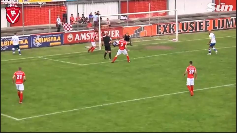 Διαιτητής σκοράρει σε αγώνα ολλανδικού πρωταθλήματος! (βίντεο)