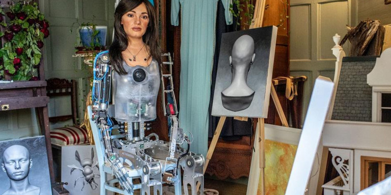 Ανθρωποειδές ρομπότ ζωγράφος κάνει την πρώτη του έκθεση – Με πορτρέτα και σκίτσα (βίντεο)