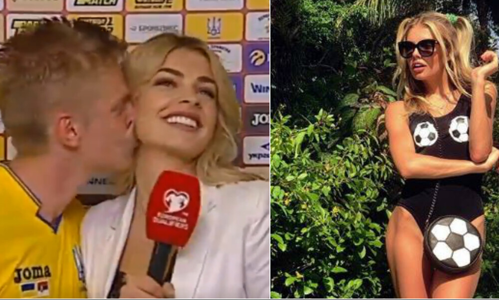 Η «καυτή» ρεπόρτερ που έκανε παίκτη να τη φιλήσει στον «αέρα» (βίντεο)