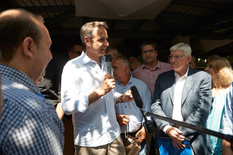 Στην Αρχαία Ολυμπία ο Κυριάκος Μητσοτάκης: «Πρέπει να πείσουμε και τους αμφιταλαντευόμενους συμπολίτες μας»