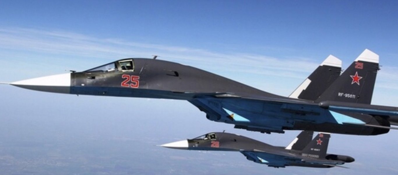 Άφεση κατευθυνόμενης βόμβας από Su-34 (βίντεο)