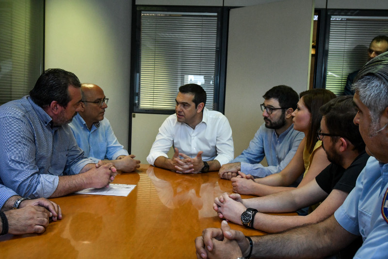 Επίσκεψη του Α.Τσίπρα στη Δημοτική Αστυνομία: «Χρήσιμος θεσμός, η ΝΔ τον κατήργησε» (φώτο)