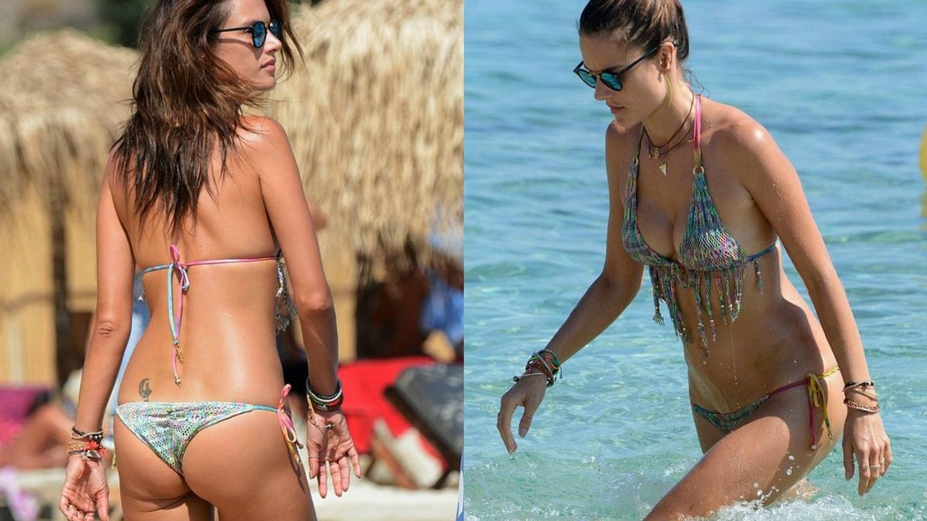 H Αλεσάντρα Αμπρόζιο ξεσηκώνει τη Σαντορίνη (φωτο)