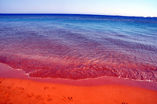 Αυτή είναι η πιο ξεχωριστή παραλία της Ελλάδας με την πορτοκαλί άμμο (φωτο)