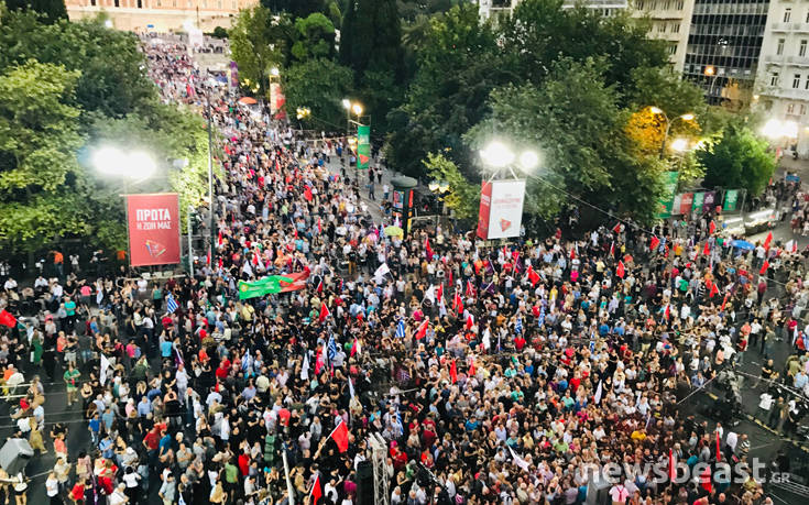 Α.Τσίπρας από το Σύνταγμα: «Δεν θα ξαναδώσουμε τα κλειδιά του ταμείου σε αυτούς που το χρεωκόπησαν»