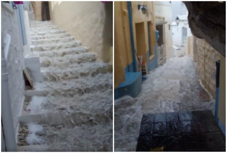 Εικόνες από Κυκλάδες και Θεσσαλία – Πλημμύρες και καταρρακτώδεις βροχές!