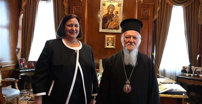 Τον Οικουμενικό Πατριάρχη επισκέφθηκε η νέα Γενική Προξένος των ΗΠΑ στην Πόλη