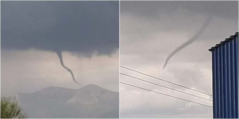 Απίστευτες εικόνες: Η στιγμή που ανεμοστρόβιλος περνά πάνω από τα βουνά της Ξάνθης (φωτο)