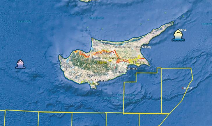 Χωρίς πλοία υποστήριξης επιχειρούν τα τουρκικά γεωτρύπανα στην κυπριακή ΑΟΖ