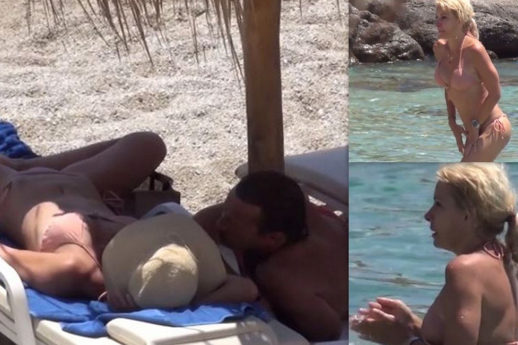 Μύκονος: Οι βουτιές της Ελένης Μεναγάκη με τον Μάκη Παντζόπουλο (βίντεο)