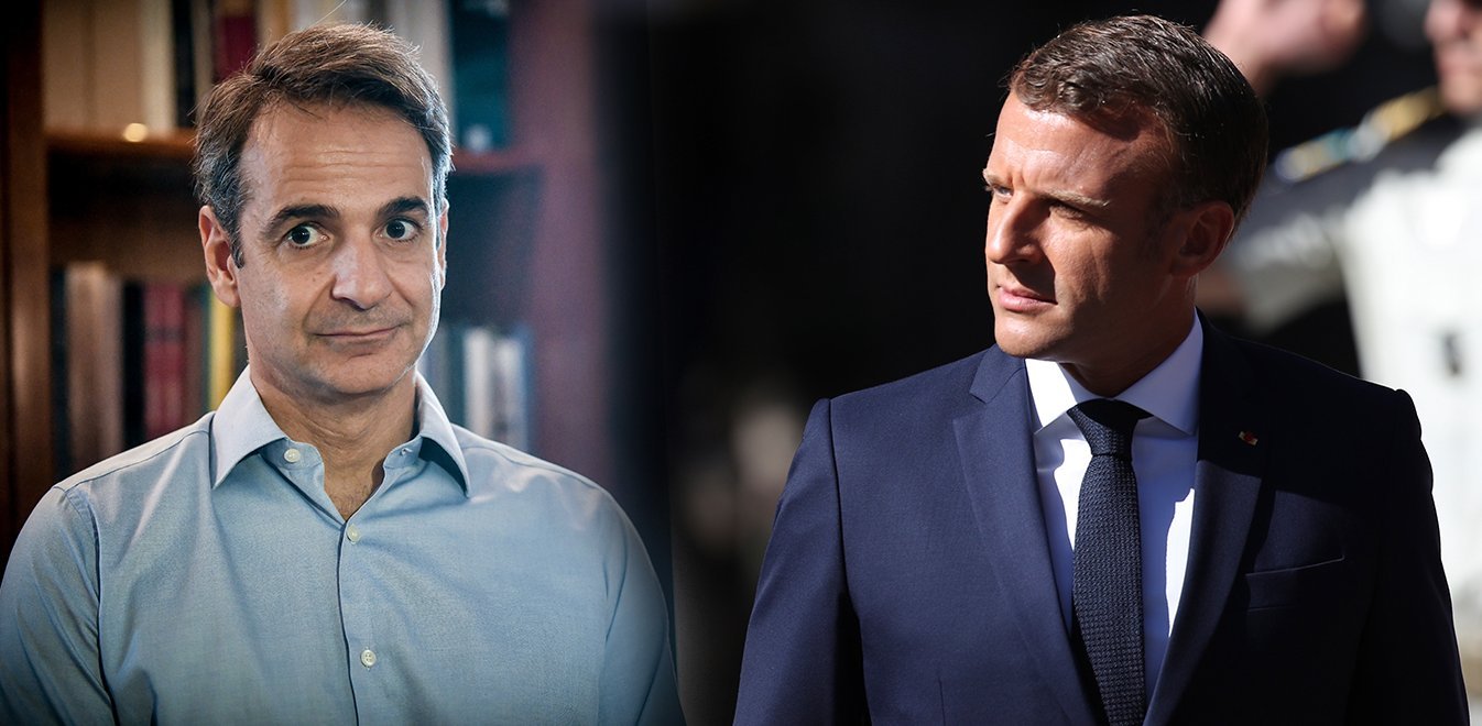 Σε κοινή γραμμή Κ. Μητσοτάκης και Ε. Μακρόν για τα ελληνοτουρκικά (φωτο-βίντεο)